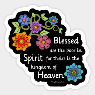 Blessed Are the poor in Spirit Sticker